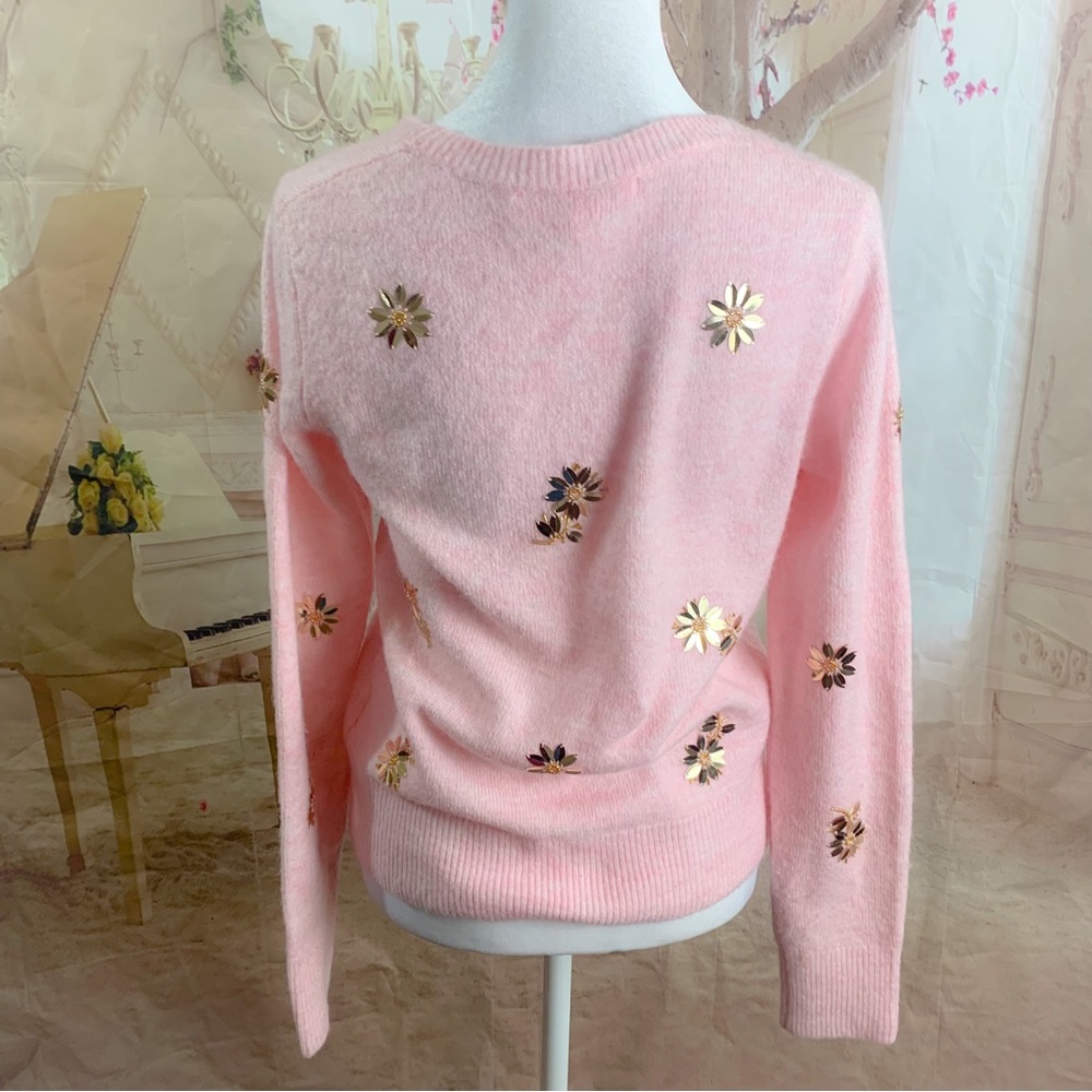 Lilly Pulitzer Kalaya Sequin Floral Sweater - Picture 8 of 11